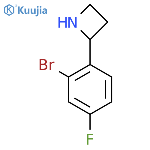 2-(2-Bromo-4-fluorophenyl)azetidine structure