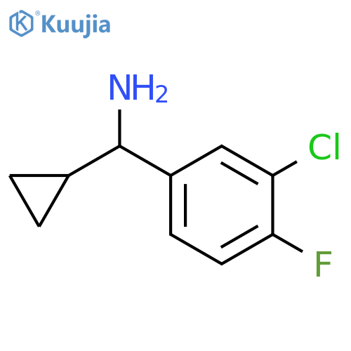 (3-chloro-4-fluoro-phenyl)-cyclopropyl-methanamine structure