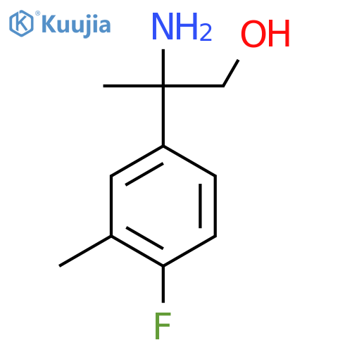 2-amino-2-(4-fluoro-3-methylphenyl)propan-1-ol structure