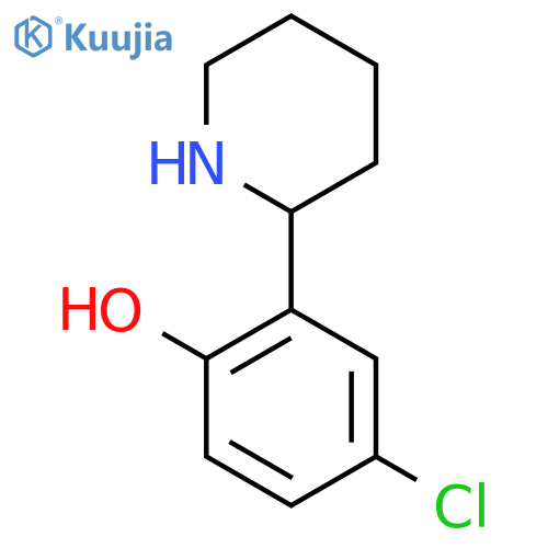 4-chloro-2-(piperidin-2-yl)phenol structure