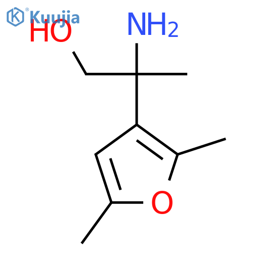 2-Amino-2-(2,5-dimethylfuran-3-yl)propan-1-ol structure