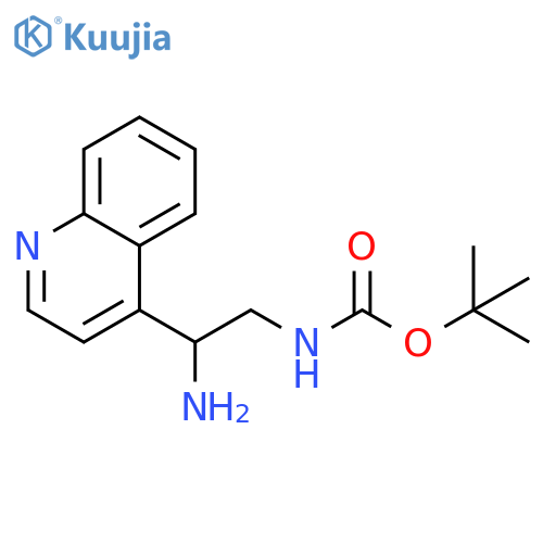 tert-butyl N-2-amino-2-(quinolin-4-yl)ethylcarbamate structure