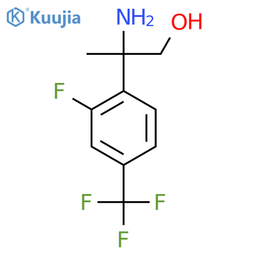 2-amino-2-2-fluoro-4-(trifluoromethyl)phenylpropan-1-ol structure
