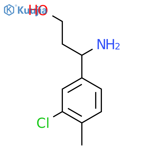 3-AMINO-3-(3-CHLORO-4-METHYLPHENYL)PROPAN-1-OL structure