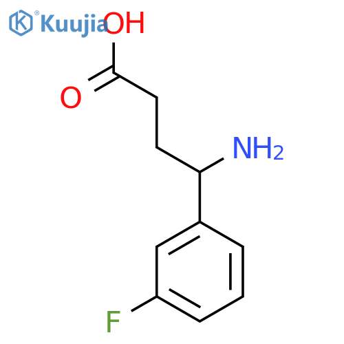 4-amino-4-(3-fluorophenyl)butanoic acid structure