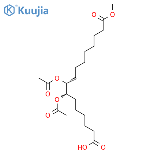 methyl (9RS,10SR)-9,10-diacetoxy-15-carboxypentadecanoate structure
