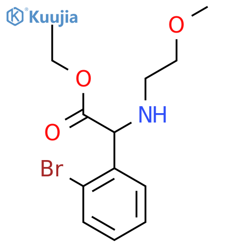 ethyl 2-(2-bromophenyl)-2-(2-methoxyethyl)aminoacetate structure
