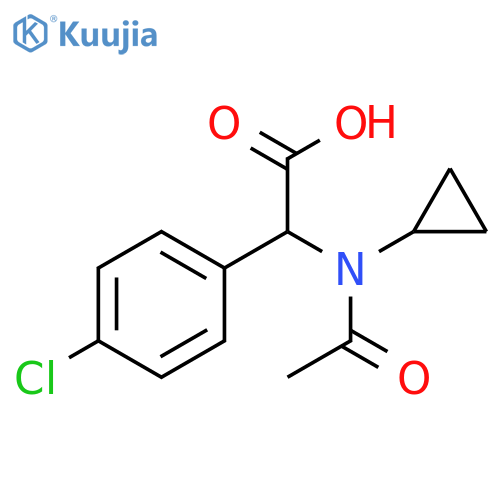 2-(4-chlorophenyl)-2-(N-cyclopropylacetamido)acetic acid structure