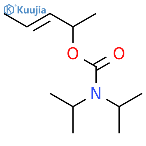 Carbamic acid, N,N-bis(1-methylethyl)-, (1S,2Z)-1-methyl-2-buten-1-yl ester structure