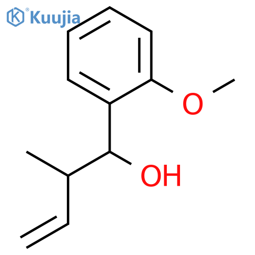 Benzenemethanol, 2-methoxy-α-[(1S)-1-methyl-2-propen-1-yl]-, (αR)- structure