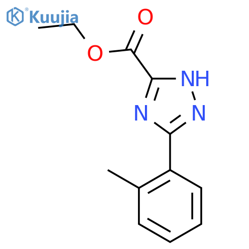 5-o-Tolyl-2H-[1,2,4]triazole-3-carboxylic acid ethyl ester structure