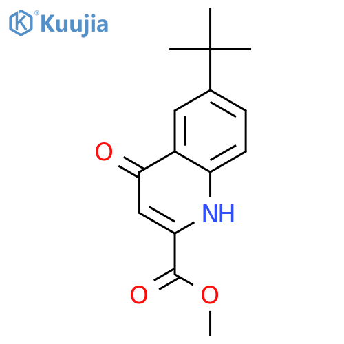 6-tert-butyl-4-oxo-1,4-dihydro-quinoline-2-carboxylic acid methyl ester structure