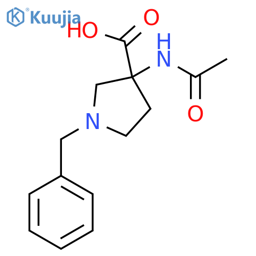 1-Benzyl-3-acetamidopyrrolidine-3-carboxylic acid structure