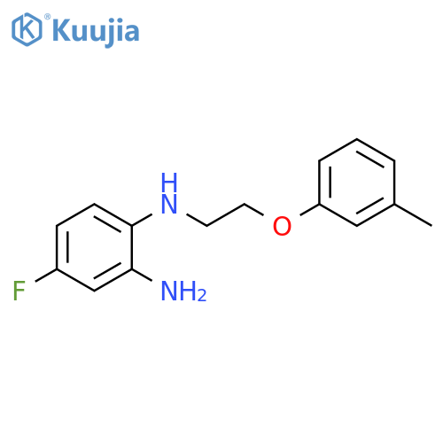 4-fluoro-1-N-2-(3-methylphenoxy)ethylbenzene-1,2-diamine structure
