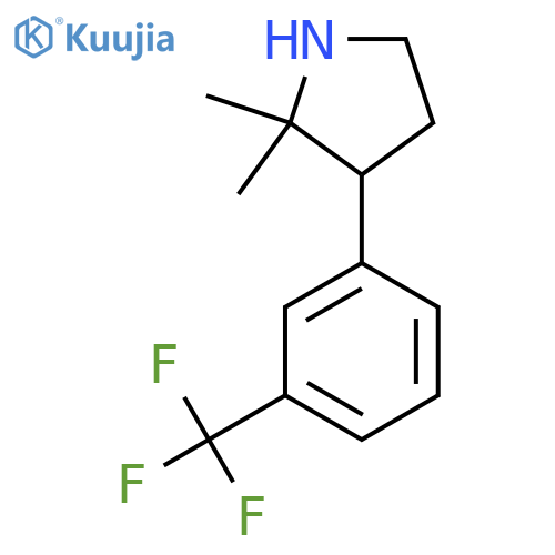 2,2-Dimethyl-3-(3-(trifluoromethyl)phenyl)pyrrolidine structure