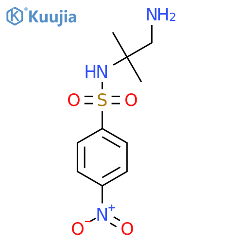 N-(1-amino-2-methylpropan-2-yl)-4-nitrobenzene-1-sulfonamide structure
