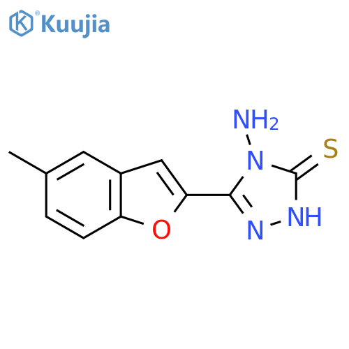 4-Amino-5-(5-methyl-1-benzofuran-2-yl)-4H-1,2,4-triazole-3-thiol structure