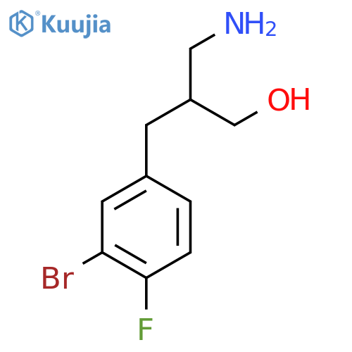 3-amino-2-(3-bromo-4-fluorophenyl)methylpropan-1-ol structure