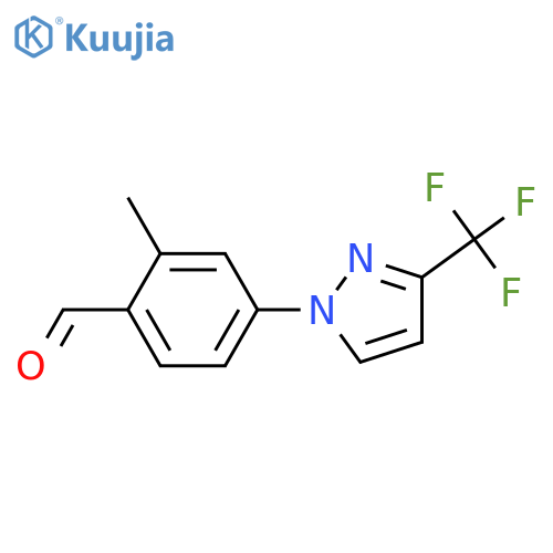 2-methyl-4-3-(trifluoromethyl)-1H-pyrazol-1-ylbenzaldehyde structure