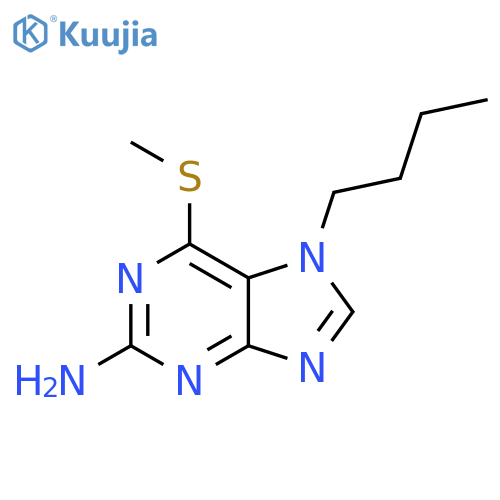7H-Purin-2-amine, 7-butyl-6-(methylthio)- structure