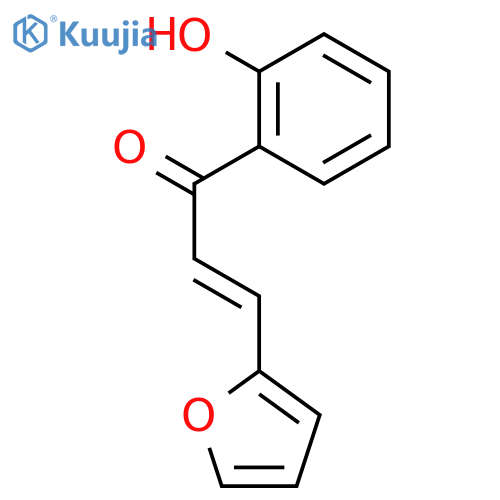 (2E)-3-(furan-2-yl)-1-(2-hydroxyphenyl)prop-2-en-1-one structure