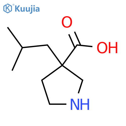 3-(2-Methylpropyl)pyrrolidine-3-carboxylic acid structure
