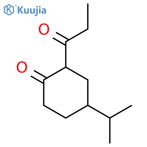 4-(Propan-2-yl)-2-propanoylcyclohexan-1-one structure