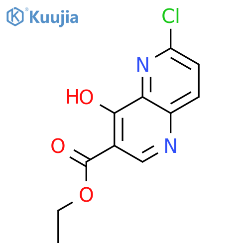 1,5-Naphthyridine-3-carboxylic acid, 6-chloro-4-hydroxy-, ethyl ester structure