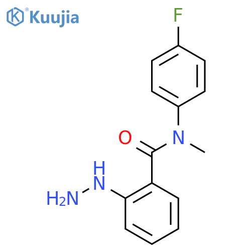 N-(4-fluorophenyl)-2-hydrazinyl-N-methylbenzamide structure
