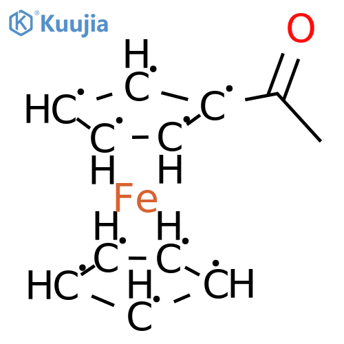 Acetylferrocene structure