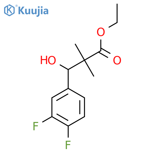 Ethyl 3-(3,4-difluorophenyl)-3-hydroxy-2,2-dimethylpropanoate structure