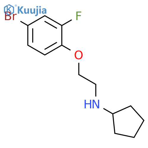 N-(2-(4-bromo-2-fluorophenoxy)ethyl)cyclopentanamine structure