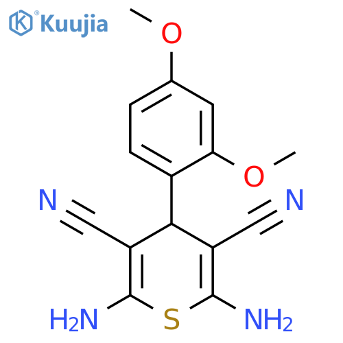 2,6-Diamino-4-(2,4-dimethoxy-phenyl)-4H-thiopyran-3,5-dicarbonitrile structure