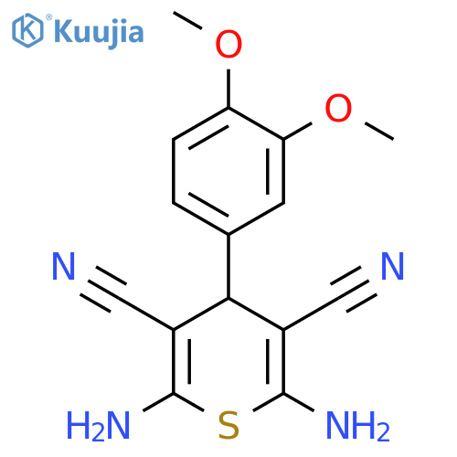 2,6-Diamino-4-(3,4-dimethoxyphenyl)-4H-thiopyran-3,5-dicarbonitrile structure