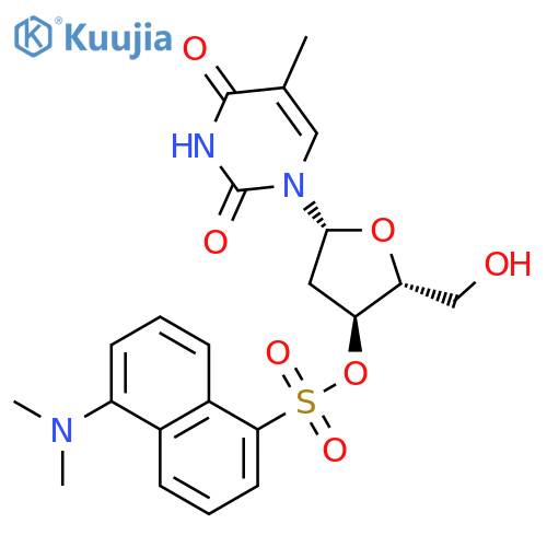 Thymidine, 3'-[5-(dimethylamino)-1-naphthalenesulfonate](9CI) structure