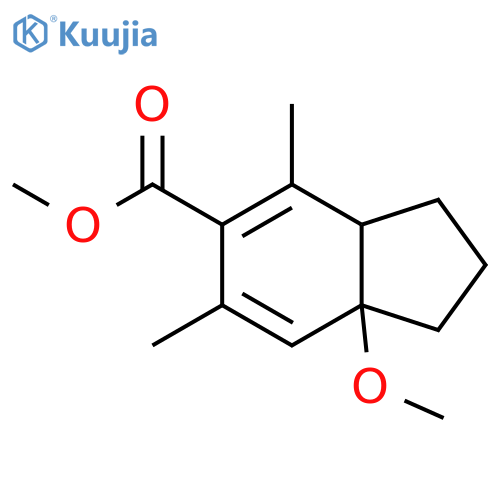1H-Indene-5-carboxylic acid, 2,3,3a,7a-tetrahydro-7a-methoxy-4,6-dimethyl-, methyl ester structure