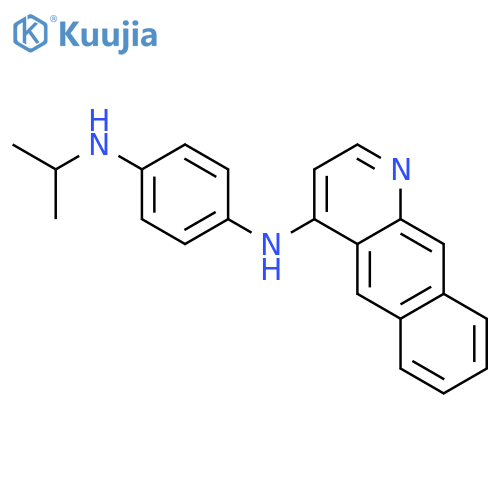 N-(benzo[g]quinolin-4-yl)-N'-(propan-2-yl)benzene-1,4-diamine structure