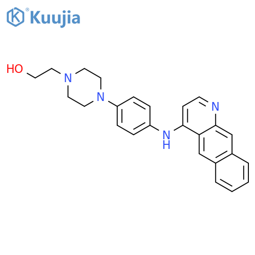 2-{4-[4-(benzo[g]quinolin-4-ylamino)phenyl]piperazin-1-yl}ethanol structure