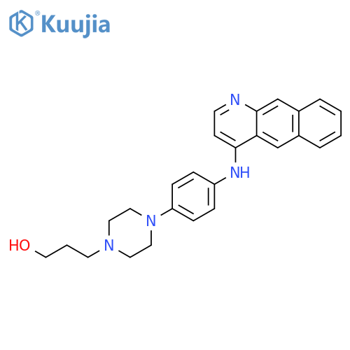 3-{4-[4-(benzo[g]quinolin-4-ylamino)phenyl]piperazin-1-yl}propan-1-ol structure