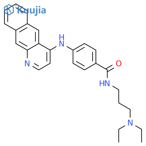 4-(benzo[g]quinolin-4-ylamino)-N-[3-(diethylamino)propyl]benzamide structure