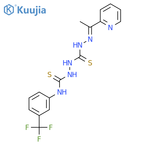 2-({(2E)-2-[1-(pyridin-2-yl)ethylidene]hydrazinyl}carbothioyl)-N-[3-(trifluoromethyl)phenyl]hydrazinecarbothioamide structure