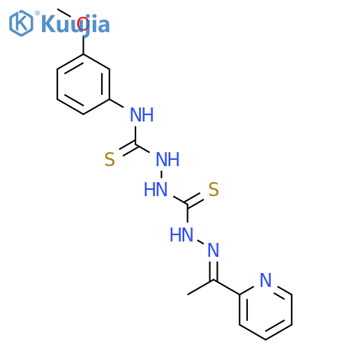 Carbonothioicdihydrazide,2-[[(3-methoxyphenyl)amino]thioxomethyl]-2'-[1-(2-pyridinyl)ethylidene]- (9CI) structure