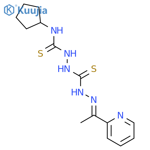 Carbonothioicdihydrazide, 2-[(cyclopentylamino)thioxomethyl]-2'-[1-(2-pyridinyl)ethylidene]-(9CI) structure