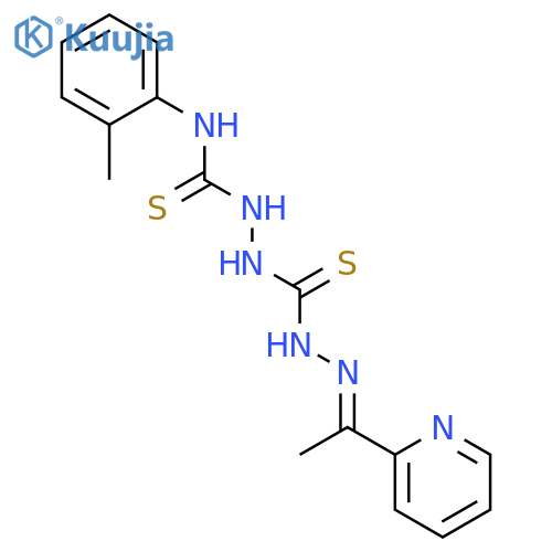 Carbonothioicdihydrazide,2-[[(2-methylphenyl)amino]thioxomethyl]-2'-[1-(2-pyridinyl)ethylidene]- (9CI) structure