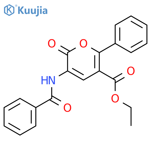 Ethyl 3-(Benzoylamino)-2-oxo-6-phenyl-2H-pyran-5-carboxylate structure