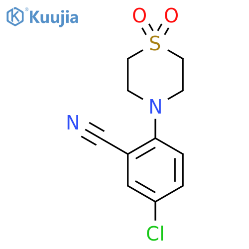 5-chloro-2-(1,1-dioxo-1λ?-thiomorpholin-4-yl)benzonitrile structure