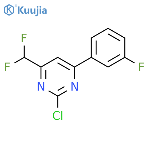 2-chloro-4-(difluoromethyl)-6-(3-fluorophenyl)pyrimidine structure