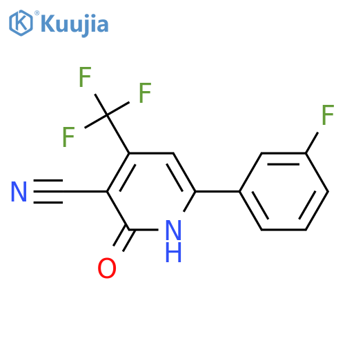 4-(Trifluoromethyl)-6-(3-fluorophenyl)-1,2-dihydro-2-oxopyridine-3-carbonitrile structure