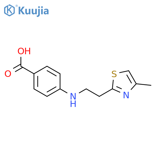 4-{2-(4-methyl-1,3-thiazol-2-yl)ethylamino}benzoic acid structure