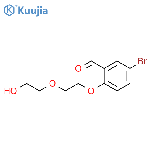 5-bromo-2-2-(2-hydroxyethoxy)ethoxybenzaldehyde structure